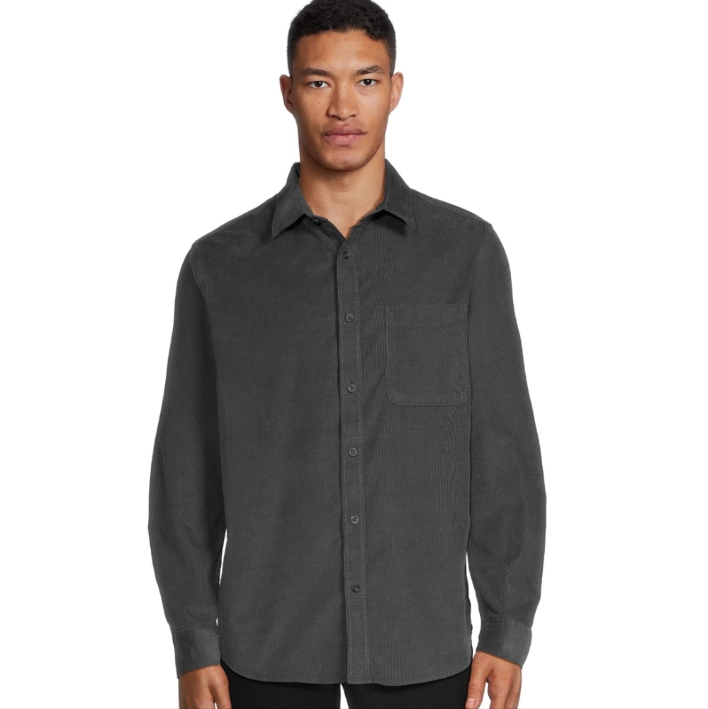 George Men's Corduroy Shirt with Long Sleeves,